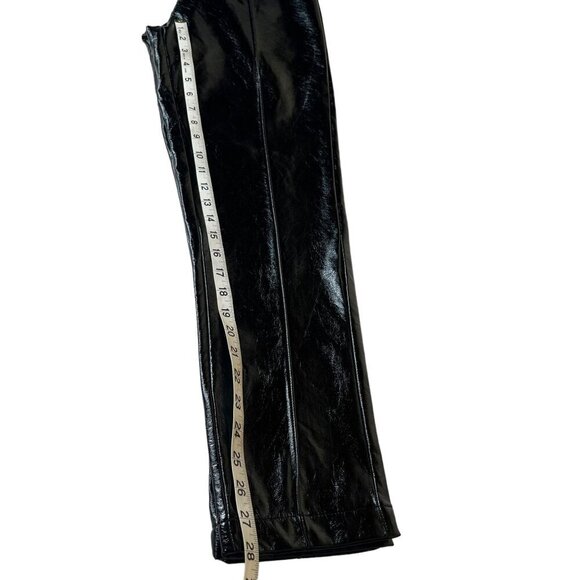 4th And Reckless Women size M NWOT Faux Leather Straight Leg Pants Lined - Picture 3 of 9